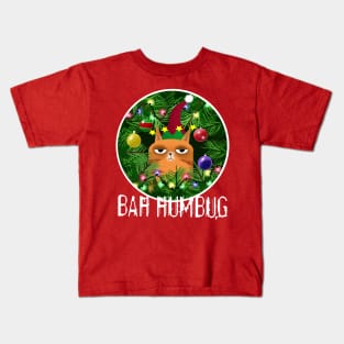 Bah Humbug Cat Kids T-Shirt